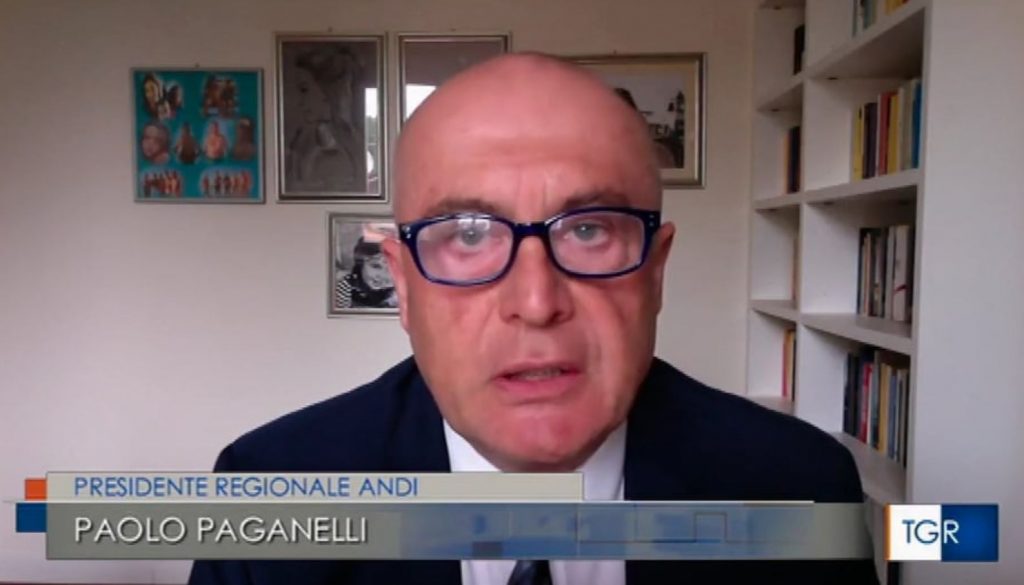 Paolo Paganelli alla TGR Rai per la campagna ANDI #DalDentistaInSicurezza